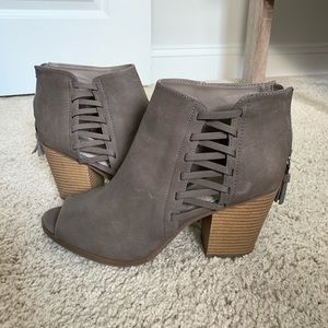 JustFab peep-toe booties